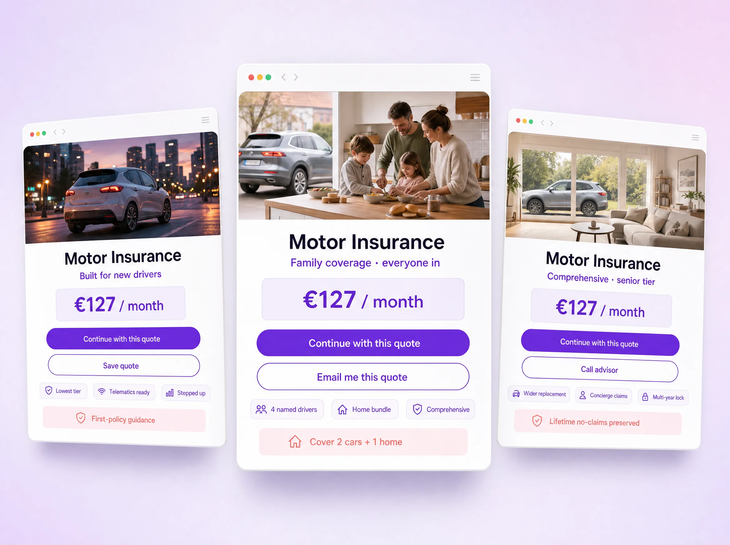Insurance hero image — Cypien composing the experience layer.